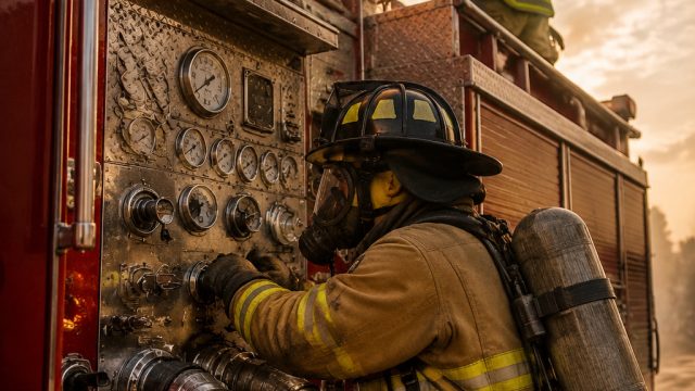 Brave Firefighters Tackle Blaze on Their Own Fire Engine | basket legend, bo slot baru